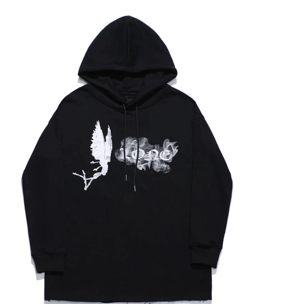 Black V-hoodie